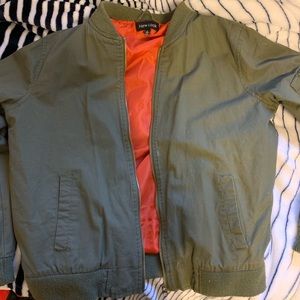 Army green bomber jacket